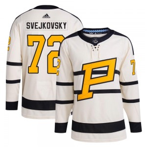 Lukas Svejkovsky Pittsburgh Penguins Adidas Youth Authentic 2023 Winter Classic Jersey (Cream)