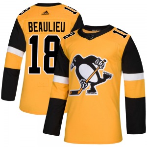 Nathan Beaulieu Pittsburgh Penguins Adidas Youth Authentic Alternate Jersey (Gold)