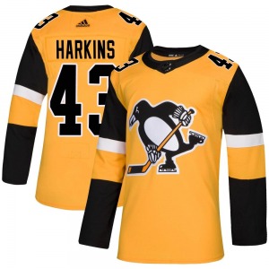 Jansen Harkins Pittsburgh Penguins Adidas Youth Authentic Alternate Jersey (Gold)