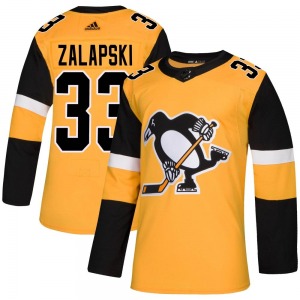 Zarley Zalapski Pittsburgh Penguins Adidas Youth Authentic Alternate Jersey (Gold)