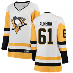 Justin Almeida Pittsburgh Penguins Fanatics Branded Women's Breakaway Away Jersey (White)