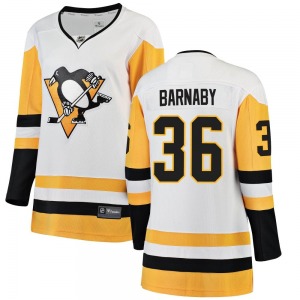 Matthew Barnaby Pittsburgh Penguins Fanatics Branded Women's Breakaway Away Jersey (White)