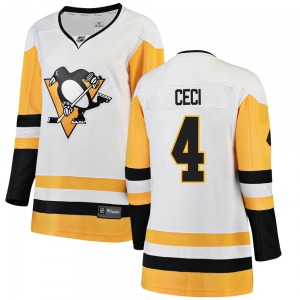 Cody Ceci Pittsburgh Penguins Fanatics Branded Women's Breakaway Away Jersey (White)