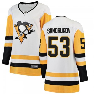 Dmitri Samorukov Pittsburgh Penguins Fanatics Branded Women's Breakaway Away Jersey (White)