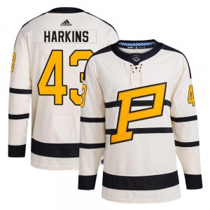Jansen Harkins Pittsburgh Penguins Adidas Authentic 2023 Winter Classic Jersey (Cream)