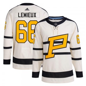 Mario Lemieux Pittsburgh Penguins Adidas Authentic 2023 Winter Classic Jersey (Cream)
