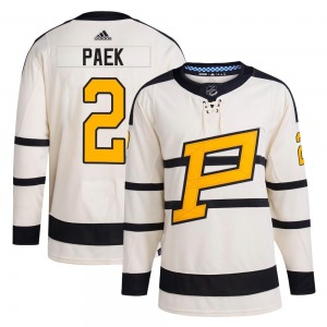 Jim Paek Pittsburgh Penguins Adidas Authentic 2023 Winter Classic Jersey (Cream)