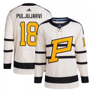 Jesse Puljujarvi Pittsburgh Penguins Adidas Authentic 2023 Winter Classic Jersey (Cream)