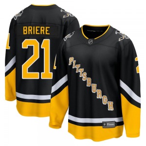 Michel Briere Pittsburgh Penguins Fanatics Branded Youth Premier 2021/22 Alternate Breakaway Player Jersey (Black)