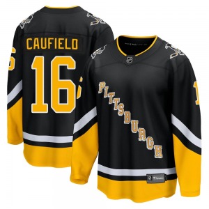 Jay Caufield Pittsburgh Penguins Fanatics Branded Youth Premier 2021/22 Alternate Breakaway Player Jersey (Black)