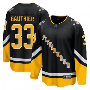 Taylor Gauthier Pittsburgh Penguins Fanatics Branded Youth Premier 2021/22 Alternate Breakaway Player Jersey (Black)