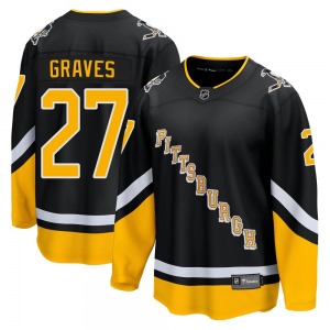 Ryan Graves Pittsburgh Penguins Fanatics Branded Youth Premier 2021/22 Alternate Breakaway Player Jersey (Black)