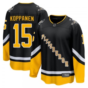 Joona Koppanen Pittsburgh Penguins Fanatics Branded Youth Premier 2021/22 Alternate Breakaway Player Jersey (Black)