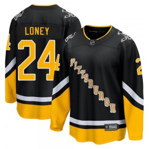 Troy Loney Pittsburgh Penguins Fanatics Branded Youth Premier 2021/22 Alternate Breakaway Player Jersey (Black)