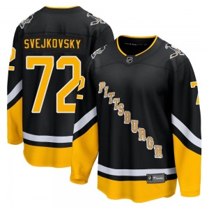 Lukas Svejkovsky Pittsburgh Penguins Fanatics Branded Youth Premier 2021/22 Alternate Breakaway Player Jersey (Black)