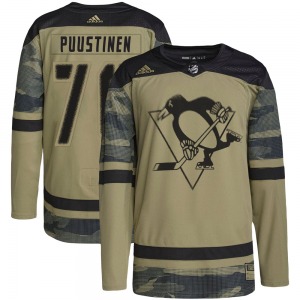 Valtteri Puustinen Pittsburgh Penguins Adidas Authentic Military Appreciation Practice Jersey (Camo)