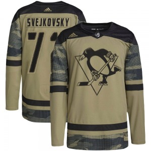 Lukas Svejkovsky Pittsburgh Penguins Adidas Authentic Military Appreciation Practice Jersey (Camo)
