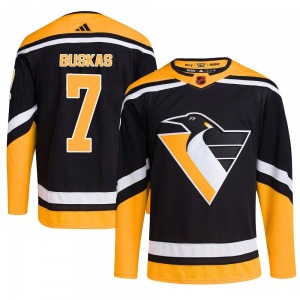 Rod Buskas Pittsburgh Penguins Adidas Authentic Reverse Retro 2.0 Jersey (Black)