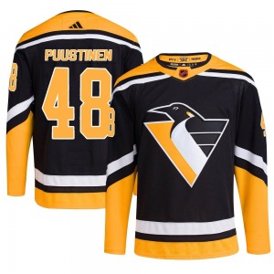Valtteri Puustinen Pittsburgh Penguins Adidas Authentic Reverse Retro 2.0 Jersey (Black)