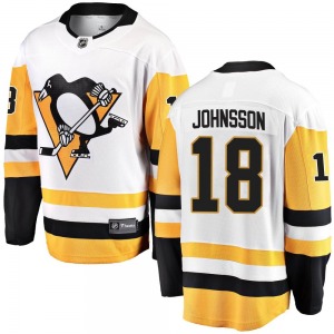 Andreas Johnsson Pittsburgh Penguins Fanatics Branded Breakaway Away Jersey (White)