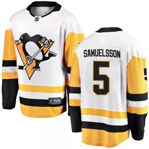 Ulf Samuelsson Pittsburgh Penguins Fanatics Branded Breakaway Away Jersey (White)
