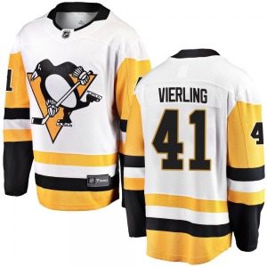 Evan Vierling Pittsburgh Penguins Fanatics Branded Breakaway Away Jersey (White)