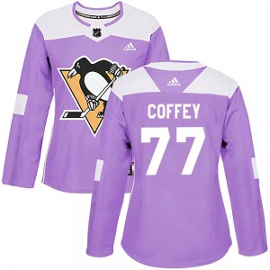 Paul Coffey Pittsburgh Penguins Adidas Women's Authentic Fights Cancer Practice Jersey (Purple)