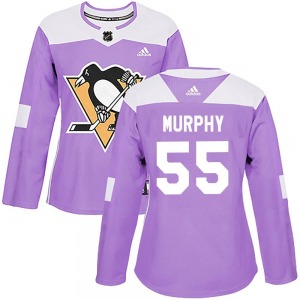 Larry Murphy Pittsburgh Penguins Adidas Women's Authentic Fights Cancer Practice Jersey (Purple)
