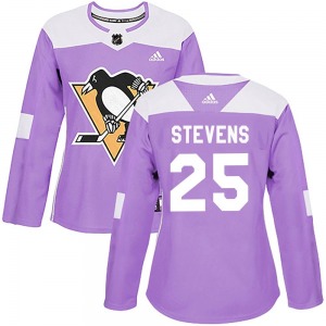 Kevin Stevens Pittsburgh Penguins Adidas Women's Authentic Fights Cancer Practice Jersey (Purple)
