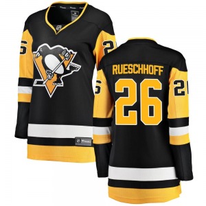 Austin Rueschhoff Pittsburgh Penguins Fanatics Branded Women's Breakaway Home Jersey (Black)