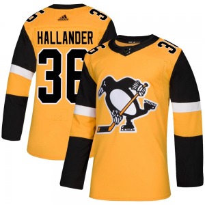 Filip Hallander Pittsburgh Penguins Adidas Authentic Alternate Jersey (Gold)