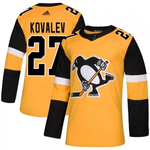 Alex Kovalev Pittsburgh Penguins Adidas Authentic Alternate Jersey (Gold)