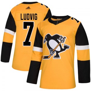 John Ludvig Pittsburgh Penguins Adidas Authentic Alternate Jersey (Gold)