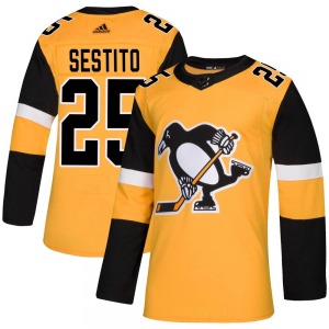Tom Sestito Pittsburgh Penguins Adidas Authentic Alternate Jersey (Gold)