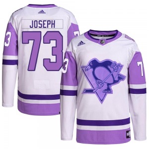 Pierre-Olivier Joseph Pittsburgh Penguins Adidas Youth Authentic Hockey Fights Cancer Primegreen Jersey (White/Purple)