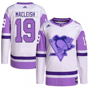 Rick Macleish Pittsburgh Penguins Adidas Youth Authentic Hockey Fights Cancer Primegreen Jersey (White/Purple)