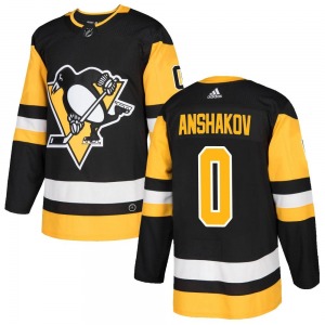 Sergei Anshakov Pittsburgh Penguins Adidas Authentic Home Jersey (Black)