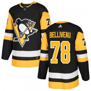 Isaac Belliveau Pittsburgh Penguins Adidas Authentic Home Jersey (Black)
