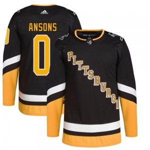 Raivis Ansons Pittsburgh Penguins Adidas Authentic 2021/22 Alternate Primegreen Pro Player Jersey (Black)