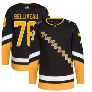 Isaac Belliveau Pittsburgh Penguins Adidas Authentic 2021/22 Alternate Primegreen Pro Player Jersey (Black)