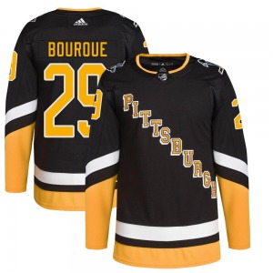 Phil Bourque Pittsburgh Penguins Adidas Authentic 2021/22 Alternate Primegreen Pro Player Jersey (Black)