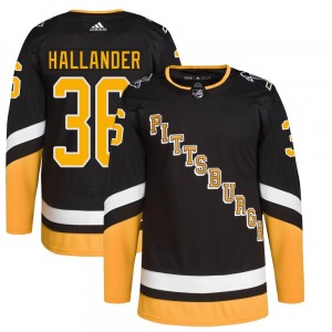 Filip Hallander Pittsburgh Penguins Adidas Authentic 2021/22 Alternate Primegreen Pro Player Jersey (Black)