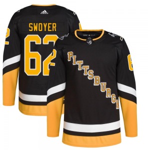 Colin Swoyer Pittsburgh Penguins Adidas Authentic 2021/22 Alternate Primegreen Pro Player Jersey (Black)