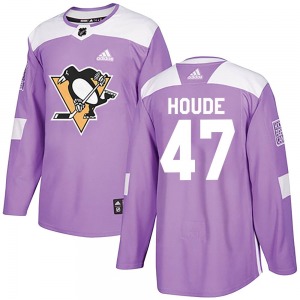 Samuel Houde Pittsburgh Penguins Adidas Youth Authentic Fights Cancer Practice Jersey (Purple)