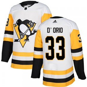 Alex D'Orio Pittsburgh Penguins Adidas Authentic Away Jersey (White)