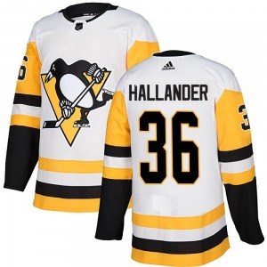 Filip Hallander Pittsburgh Penguins Adidas Authentic Away Jersey (White)