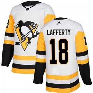 Sam Lafferty Pittsburgh Penguins Adidas Authentic Away Jersey (White)