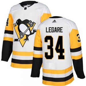 Nathan Legare Pittsburgh Penguins Adidas Authentic Away Jersey (White)