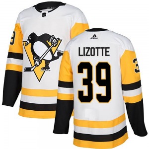 Jon Lizotte Pittsburgh Penguins Adidas Authentic Away Jersey (White)
