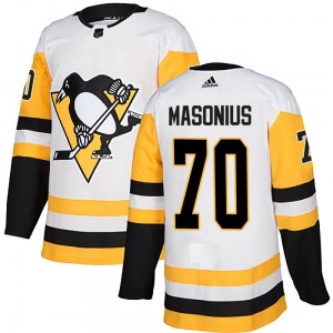 Joseph Masonius Pittsburgh Penguins Adidas Authentic Away Jersey (White)
